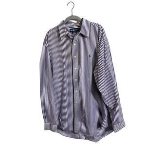 Ralph Lauren Blake Purple Striped Button Down Shirt XL